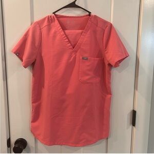 Figs Pink V-Neck Scrub Set